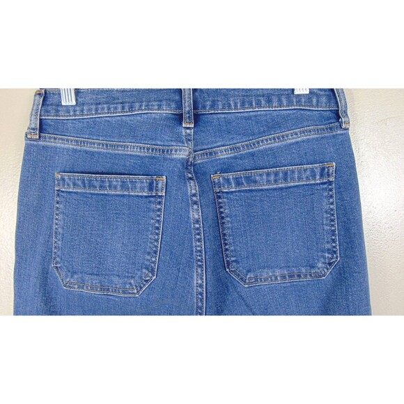 Gap 70's Flare High Rise Dark Wash Denim Jeans Women's Size 8 Tall Stretch 8T - Picture 5 of 8